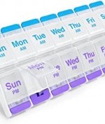 EZY DOSE Push Button (7-Day) Pill, Medicine, Vitamin Organizer