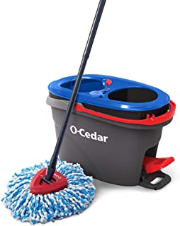 O-Cedar EasyWring RinseClean Microfiber Spin Mop & Bucket Floor Cleaning System, Grey