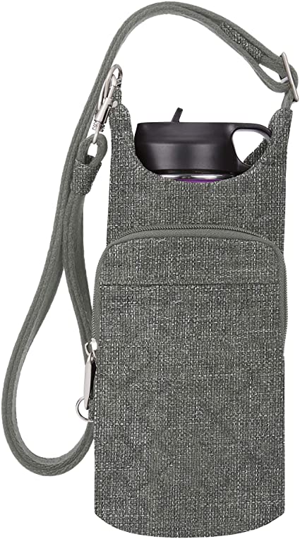 Travelon: Boho Water Bottle Tote Pouch - Gray Heather