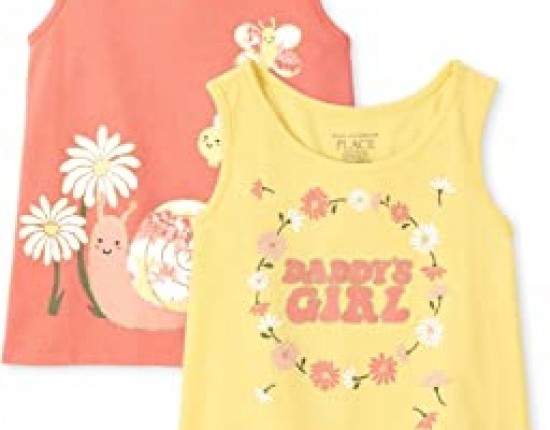 The Children's Place Toddler Girls Graphic Tank Top 2-Pack